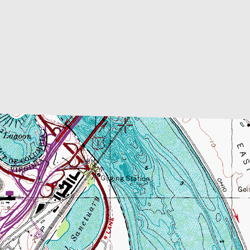 Topographic Map of Potomac Railroad Bridge, DC