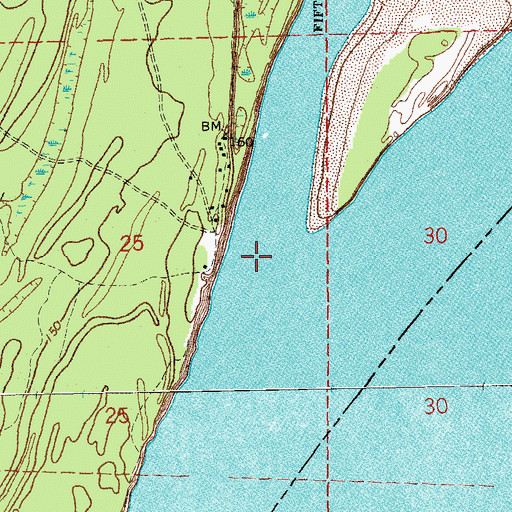 Topographic Map of Old White River, AR