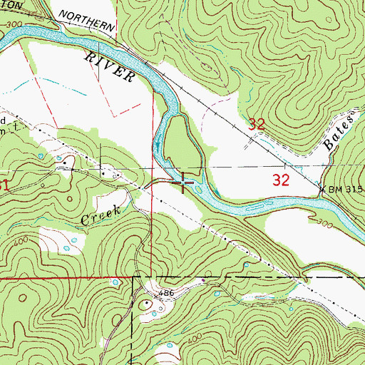 Topographic Map of Oliver Creek, AR