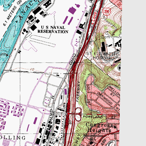 Topographic Map of Gisborough Tract (historical), DC