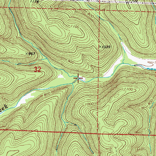 Topographic Map of Onwata Hollow, AR