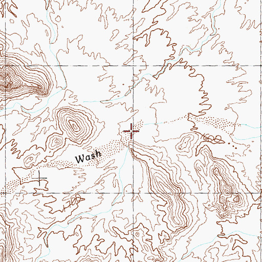 Topographic Map of Gravel Wash, AZ