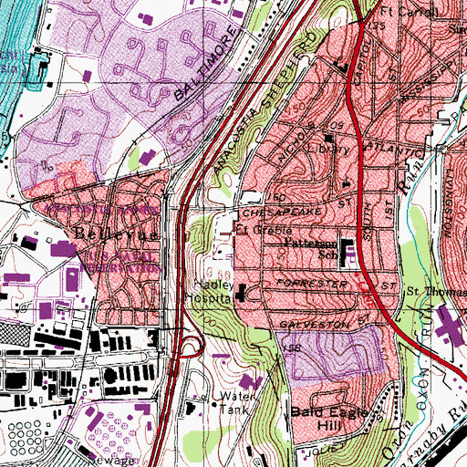 Topographic Map of Fort Greble Recreation Center, DC
