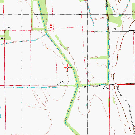 Topographic Map of Overcup Ditch, AR