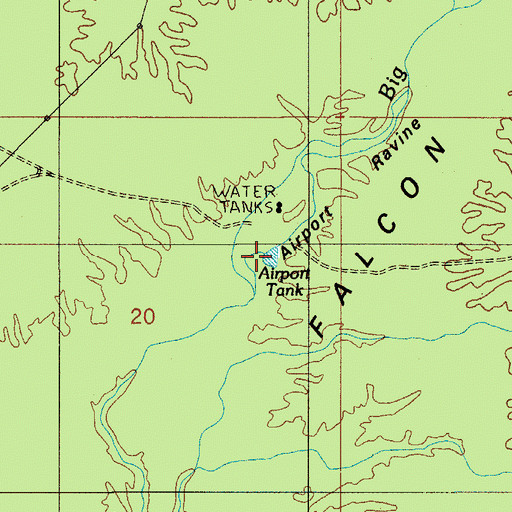 Topographic Map of Airport Tank, AZ