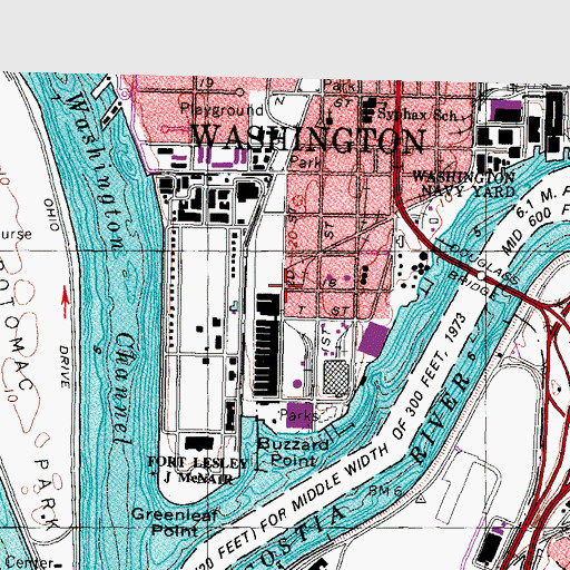 Topographic Map of Transpoint Building, DC