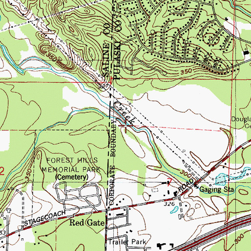Topographic Map of Owen Creek, AR