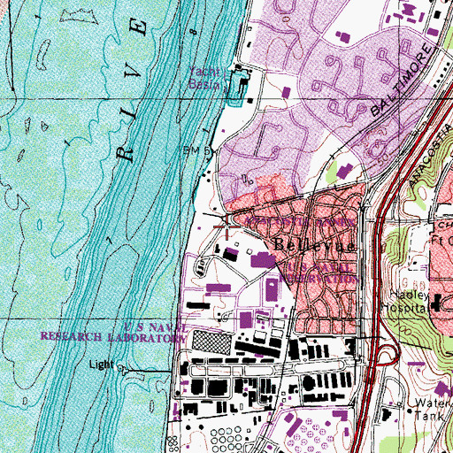 Topographic Map of United States Powder Magazine (historical), DC