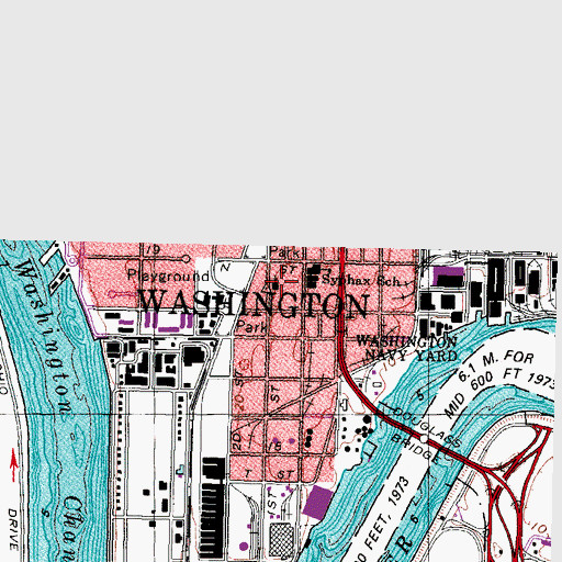 Topographic Map of Carron Baptist Church, DC