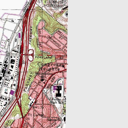 Topographic Map of Harvey Memorial Baptist Church, DC