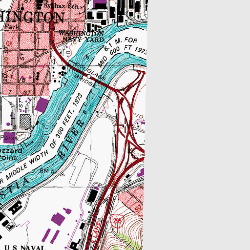 Topographic Map of Stickfoot Branch, DC