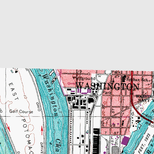 Topographic Map of Wheat Row, DC