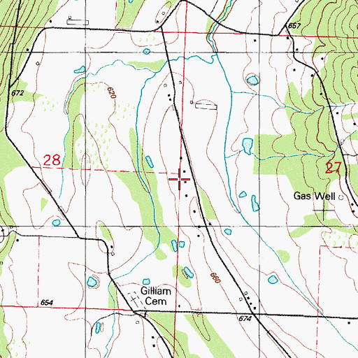 Topographic Map of Palestine School, AR