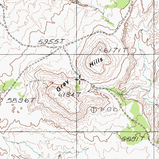Topographic Map of Gray Hills, AZ