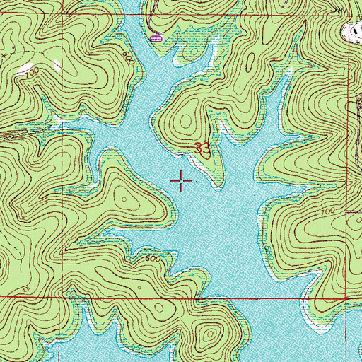 Topographic Map of Panther Creek, AR