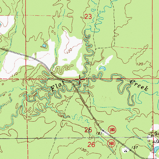 Topographic Map of Panther Creek, AR
