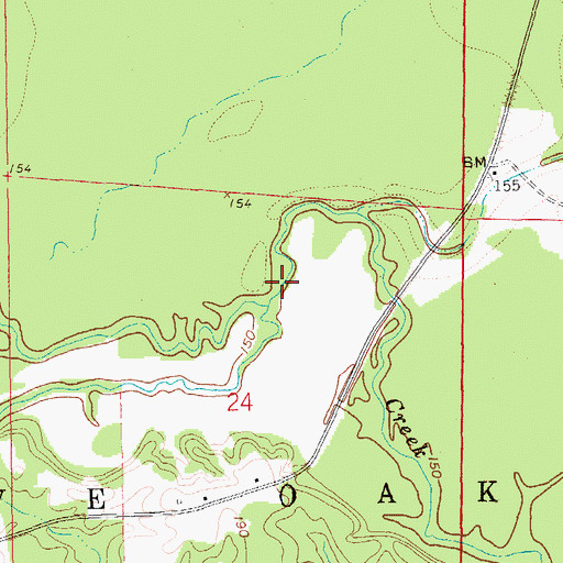 Topographic Map of Panther Creek, AR