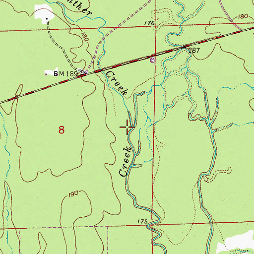 Topographic Map of Panther Creek, AR