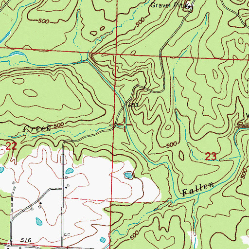 Topographic Map of Panther Creek, AR