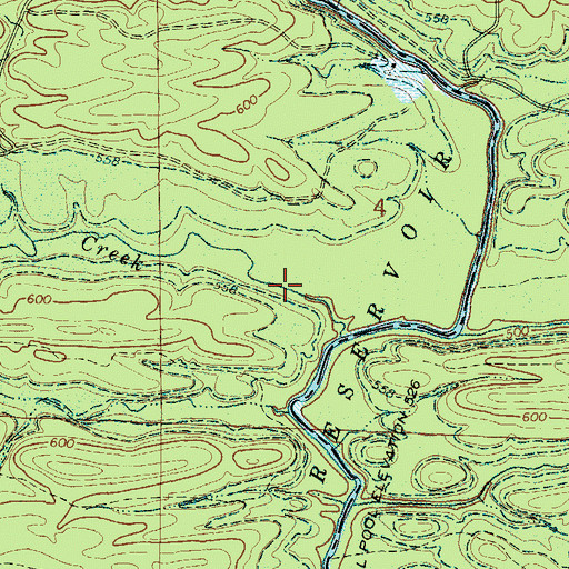 Topographic Map of Panther Creek, AR
