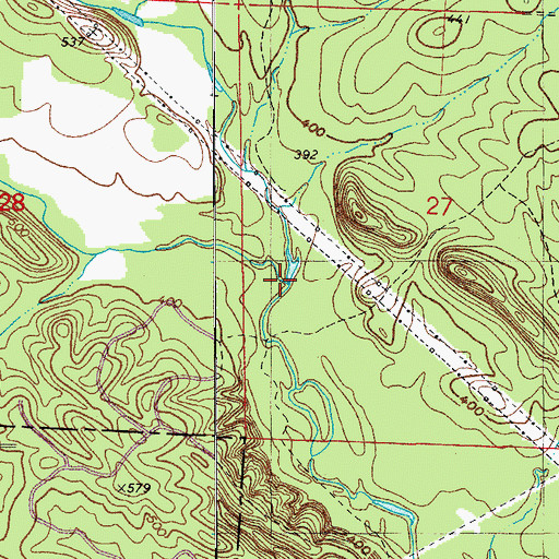Topographic Map of Panther Creek, AR