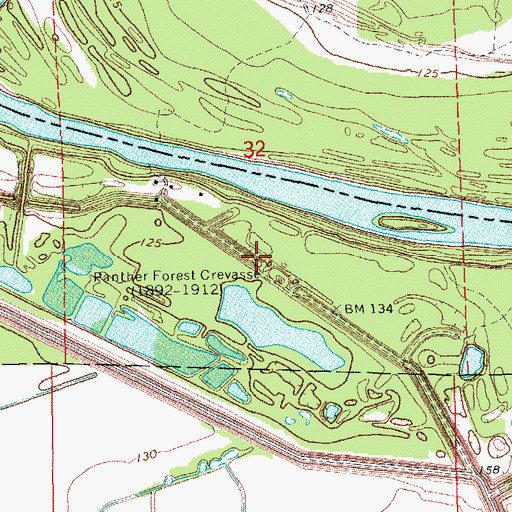 Topographic Map of Panther Forest Crevasse, AR
