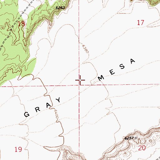 Topographic Map of Gray Mesa, AZ