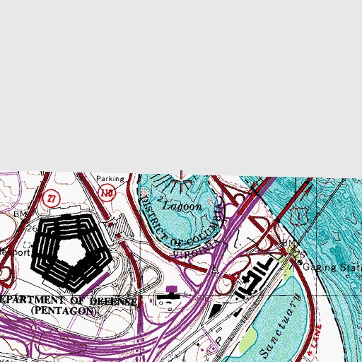 Topographic Map of Columbia Island Marina, DC