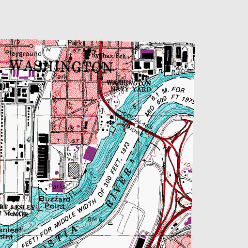 Topographic Map of Washington Heliport, DC