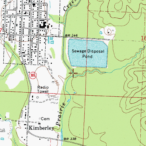Topographic Map of Parker Creek, AR