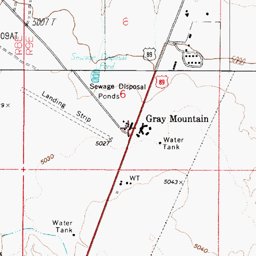 Topographic Map of Gray Mountain, AZ