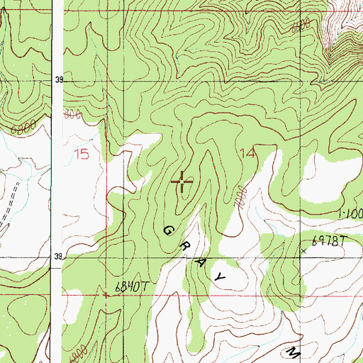 Topographic Map of Gray Mountain, AZ