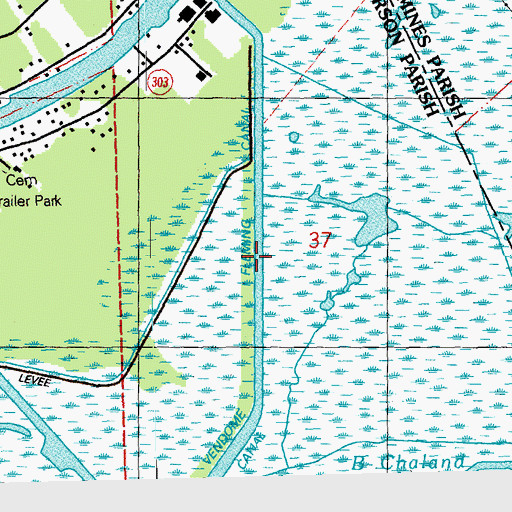 Topographic Map of Fleming Canal, LA