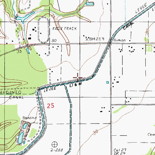 Topographic Map of L I and M Canal, LA