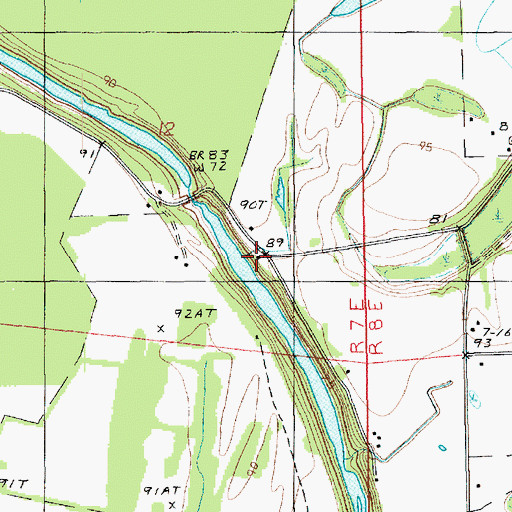 Topographic Map of Alexander Church, LA
