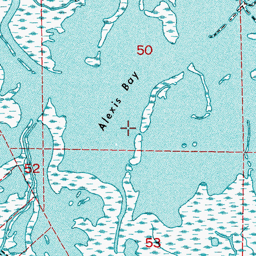 Topographic Map of Alexis Bay, LA