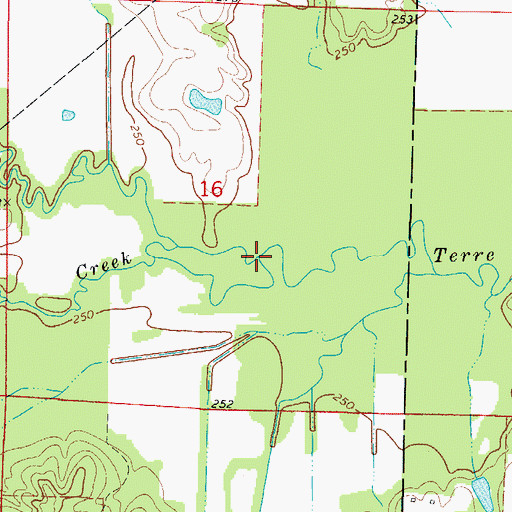 Topographic Map of Pate Creek, AR