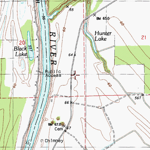 Topographic Map of Alphenia Church, LA