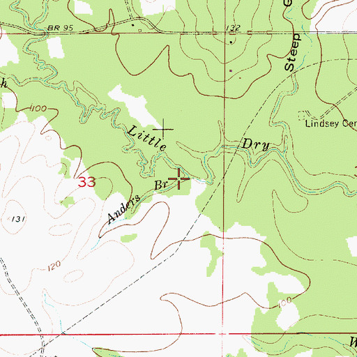 Topographic Map of Anders Branch, LA
