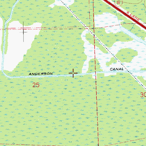 Topographic Map of Anderson Canal, LA