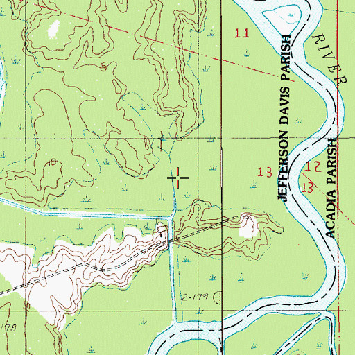 Topographic Map of Andress Cove, LA