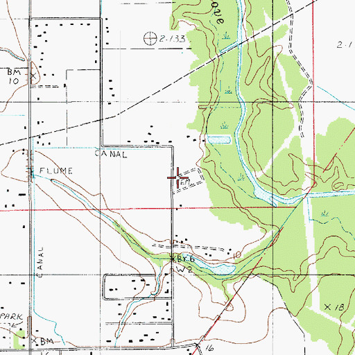Topographic Map of Andress Cove Cemetery, LA