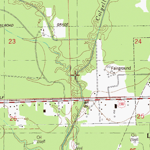 Topographic Map of Antioch Creek, LA