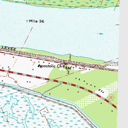 Topographic Map of Apostolic Church, LA