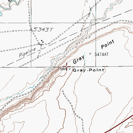 Topographic Map of Gray Point, AZ