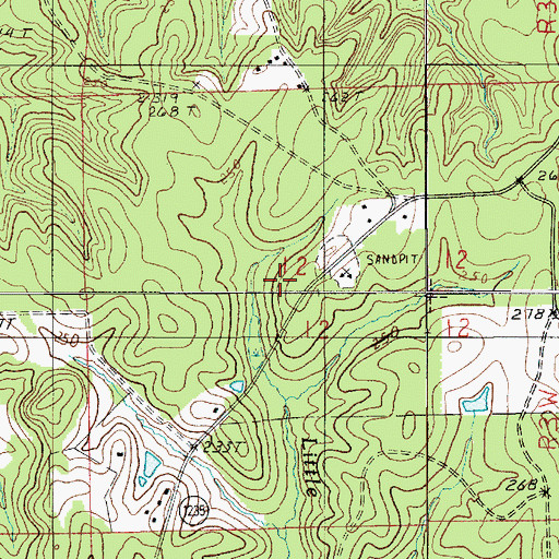 Topographic Map of Argola Church, LA