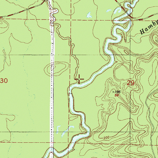 Topographic Map of Arthur Creek, LA