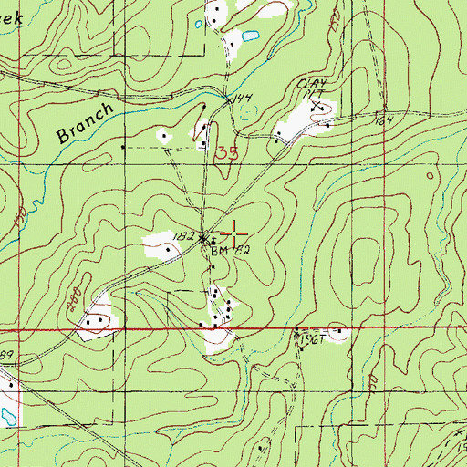 Topographic Map of Asbury School, LA