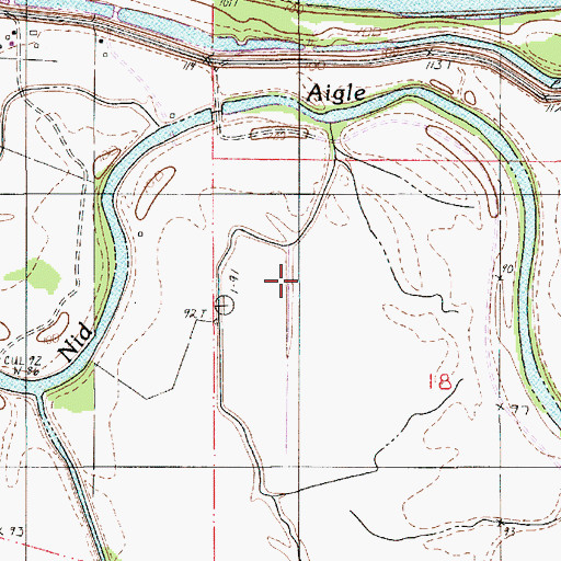 Topographic Map of Ash Brake Bottom, LA
