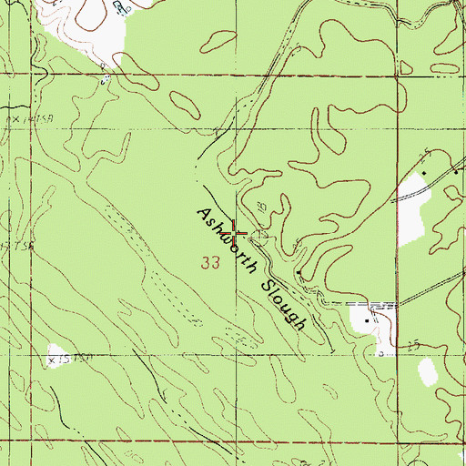 Topographic Map of Ashworth Slough, LA